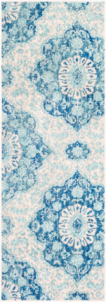 Elaziz Machine Woven Rug — Dark Blue/Gray