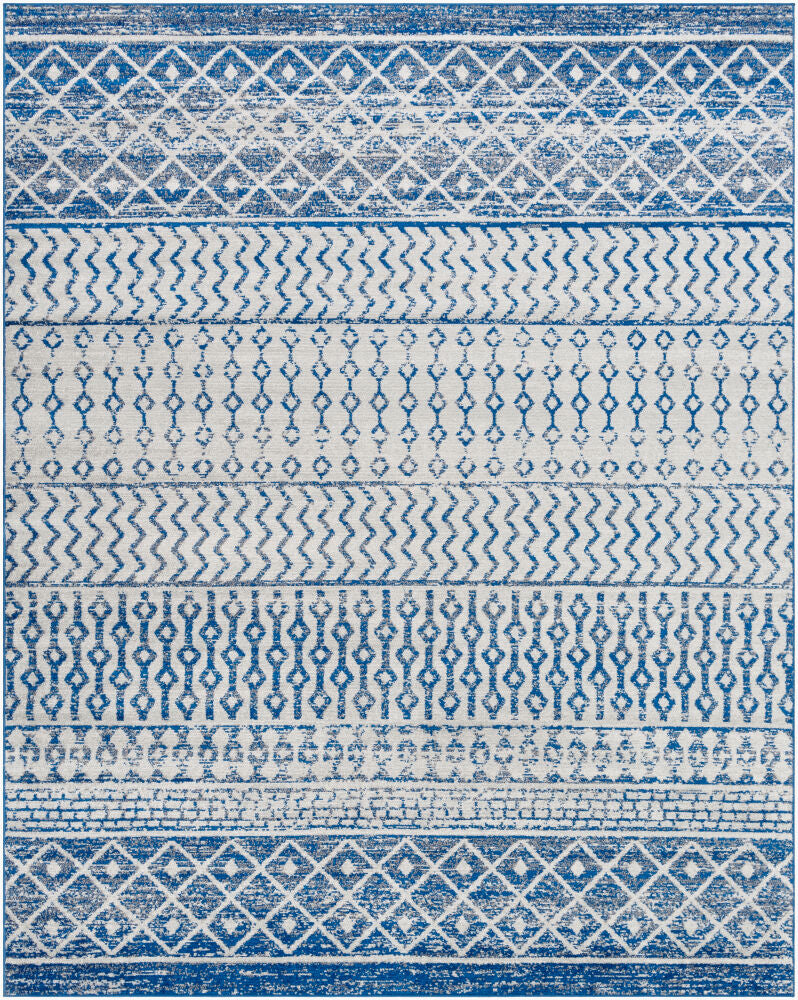 Elaziz Machine Woven Rug — Blue/Gray
