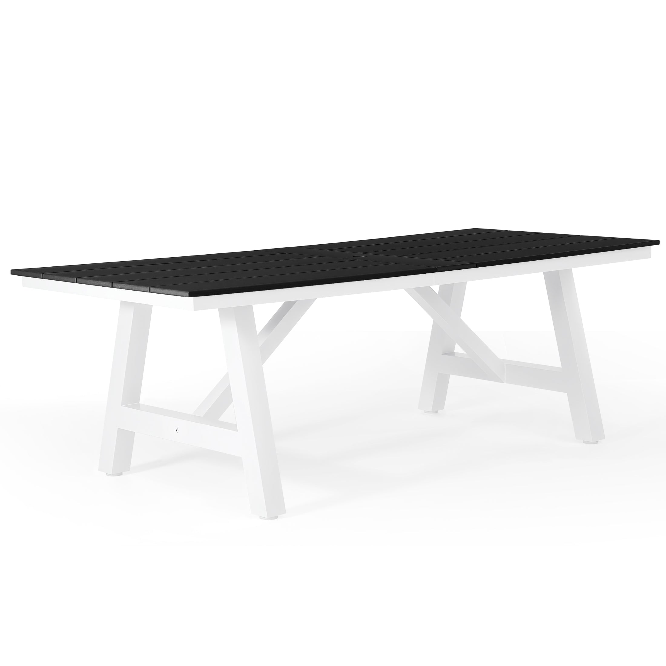 Vista 90" x 39" Rectangular Dining Table Black Seahawk Designs Patio Dining Tables