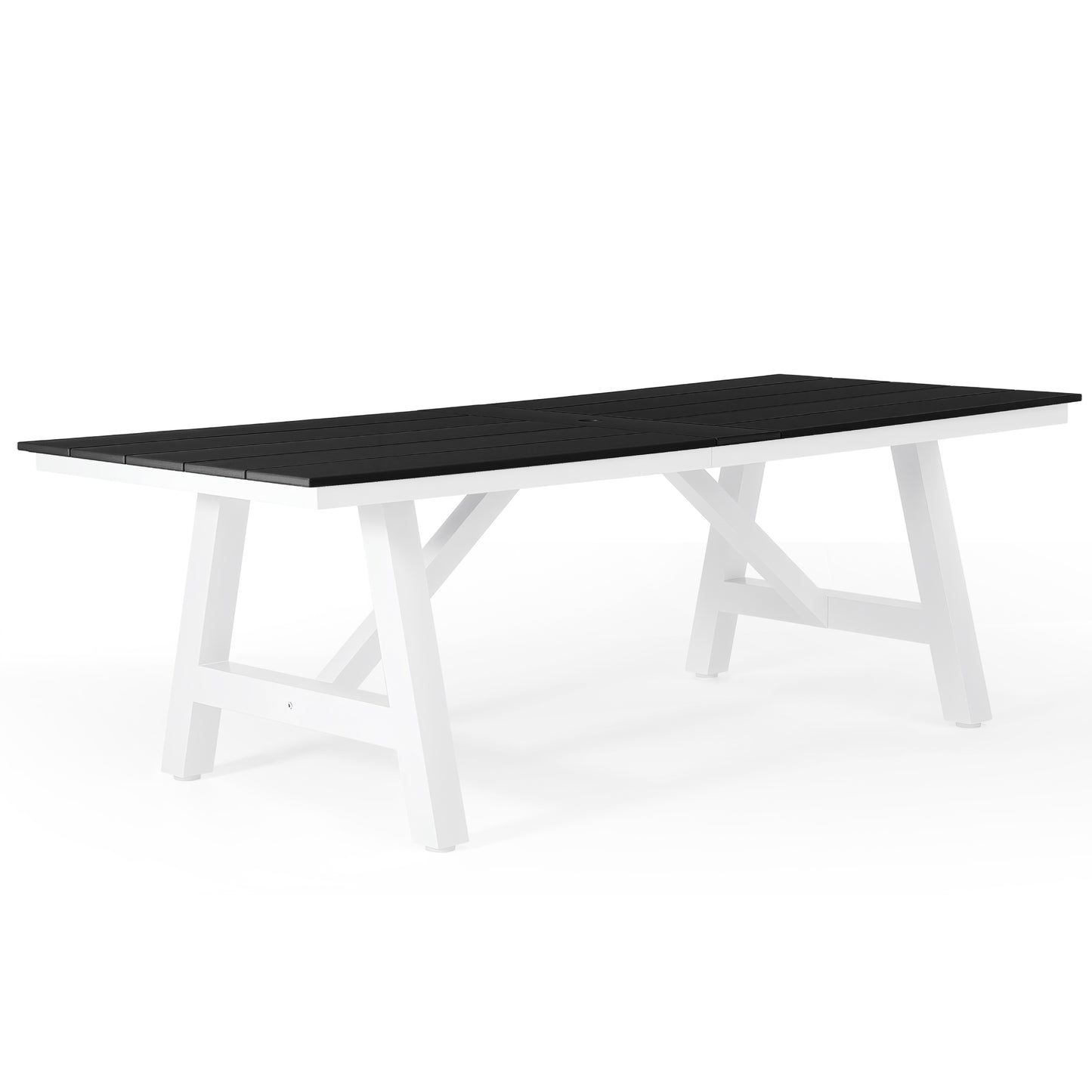 Vista 90" x 39" Rectangular Dining Table Black Seahawk Designs Patio Dining Tables