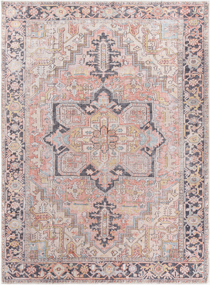 Embrace Machine Woven Rug — Black/Burnt Orange