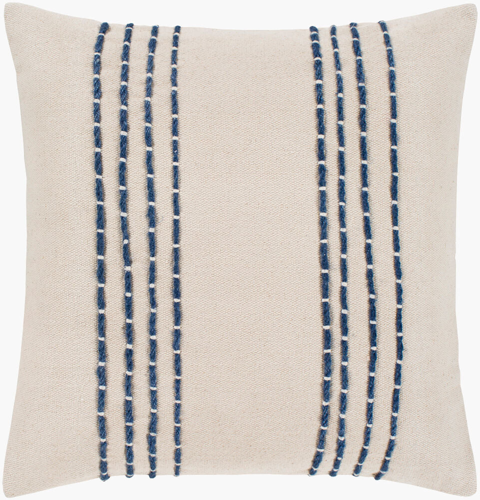 Emilio Accent Pillow — Beige/Navy