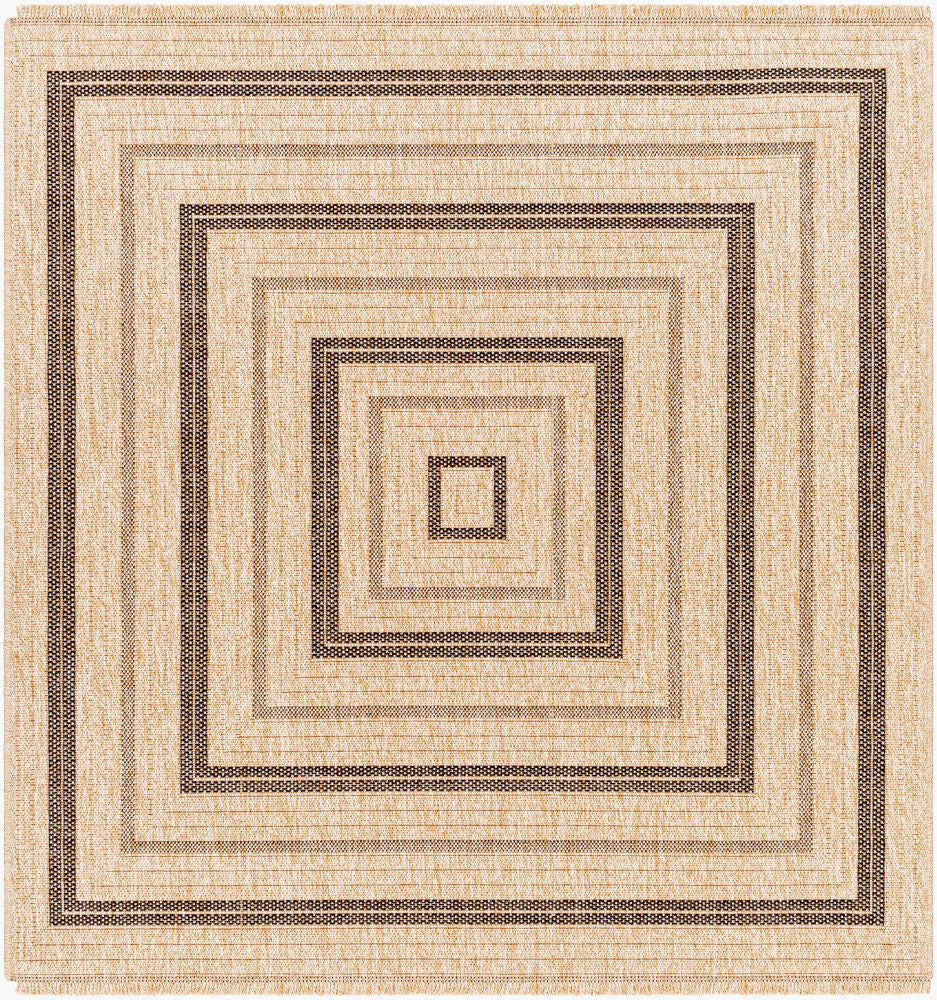 Encore Machine Woven Rug — Black/Tan