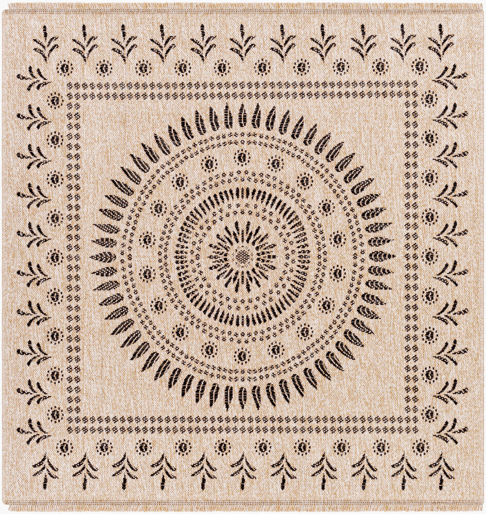 Encore Machine Woven Rug — Black/Tan