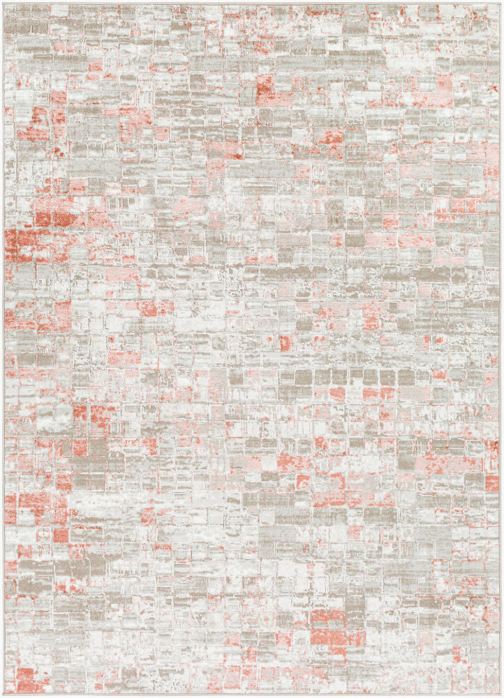 Enfield Machine Woven Rug — Cream/Dusty Coral