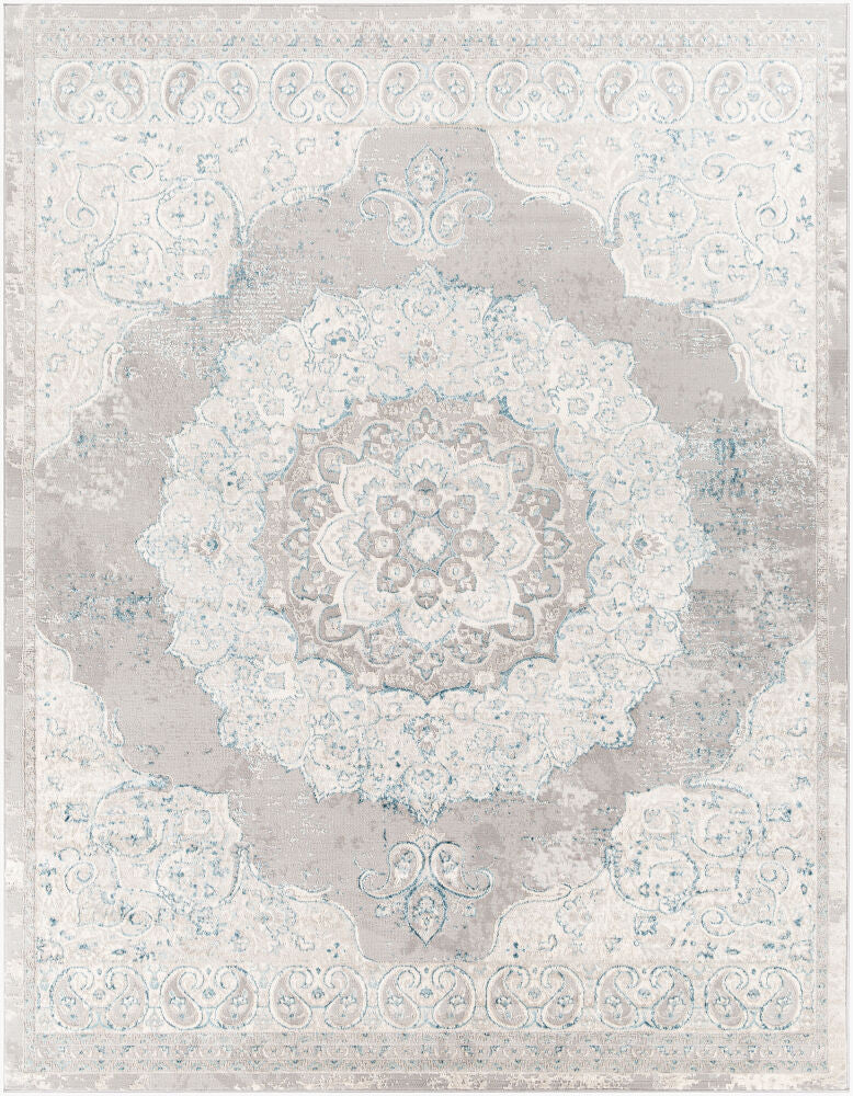 Enfield Machine Woven Rug — Charcoal/Cream