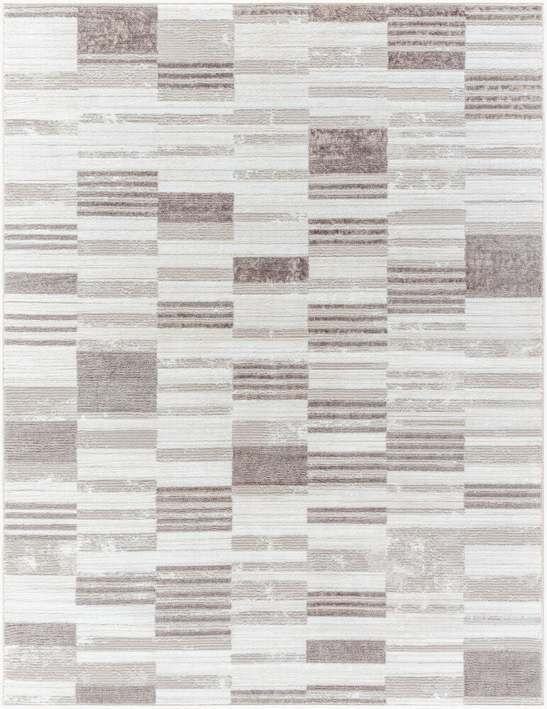 Enfield Machine Woven Rug — Ivory/Light Beige
