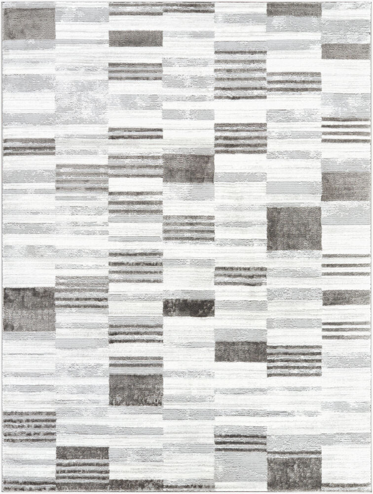 Enfield Machine Woven Rug — Ivory/Light Gray