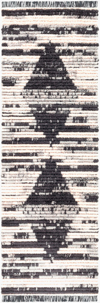 Enzo Machine Woven Rug — Black/Cream