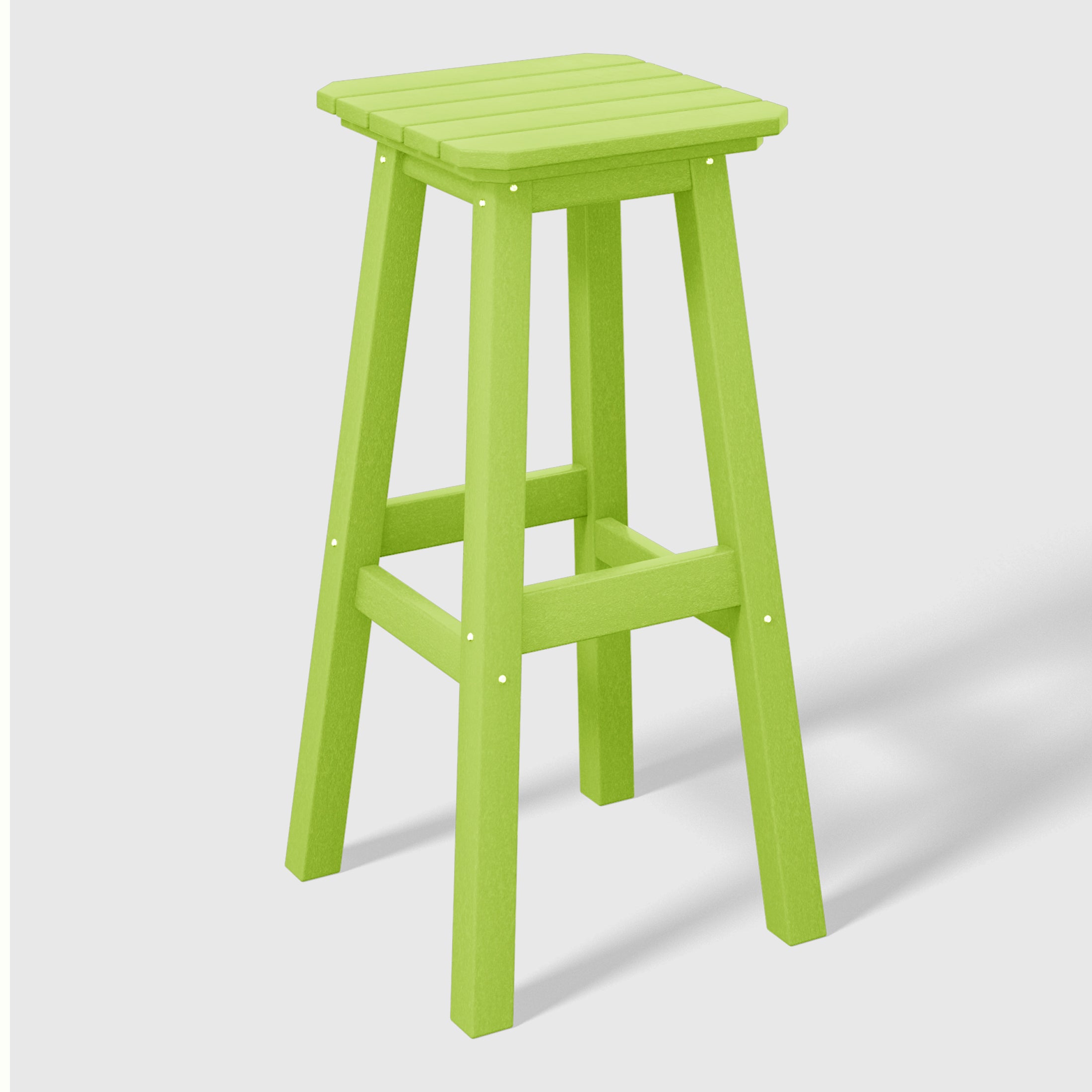 Stockholm All-Weather Outdoor Square Bar Stool (29" Height) Lime Seahawk Designs Patio Bar & Counter Stools