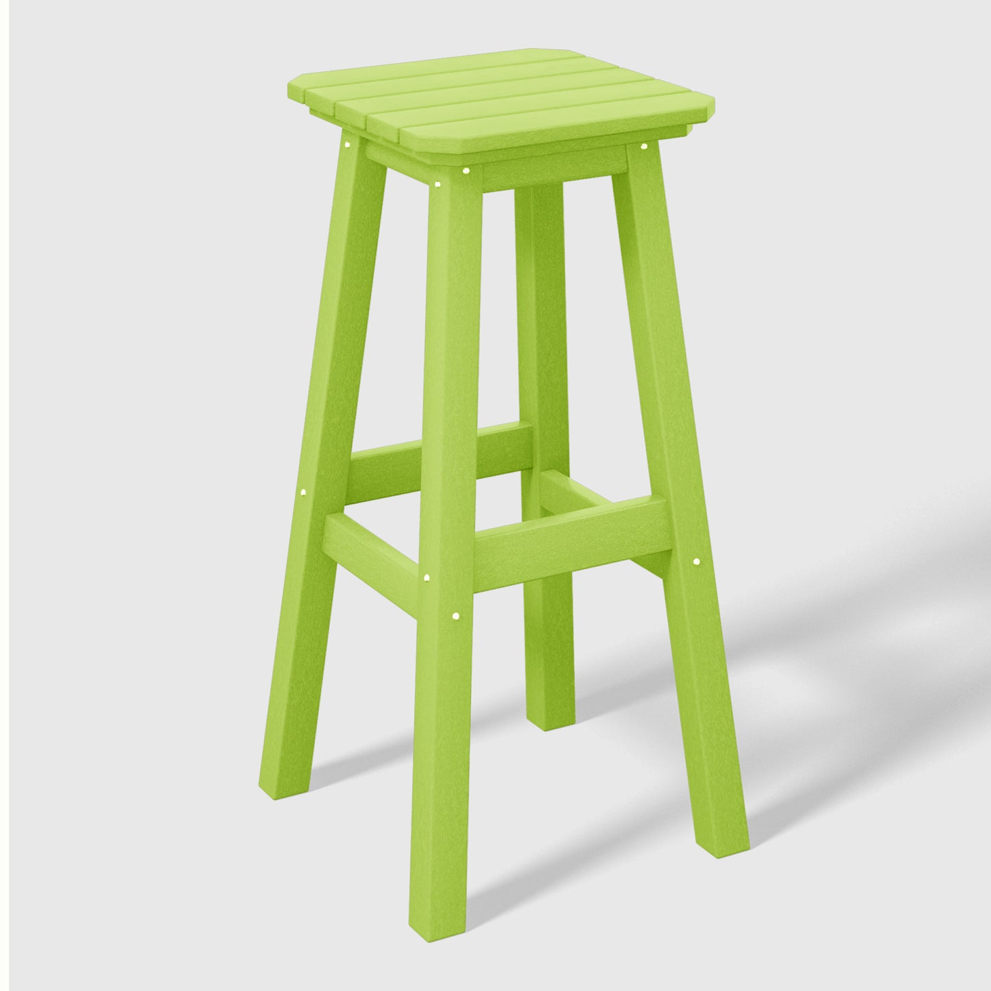 Stockholm All-Weather Outdoor Square Bar Stool (29" Height) Lime Seahawk Designs Patio Bar & Counter Stools