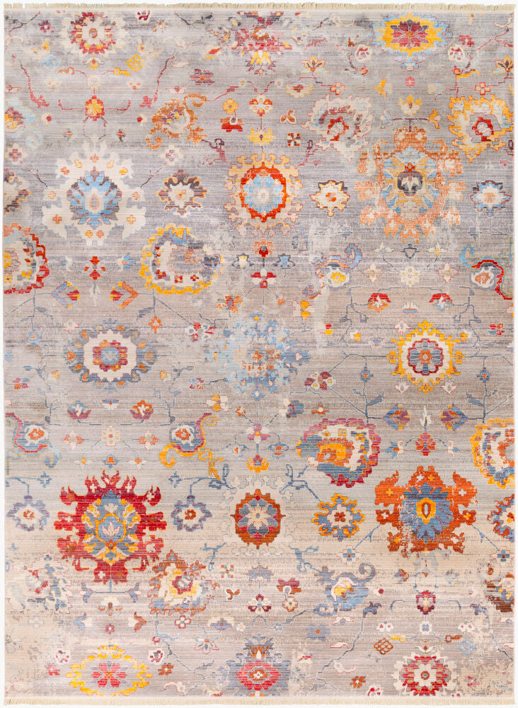 Ephesians Machine Woven Rug — Beige/Burnt Orange