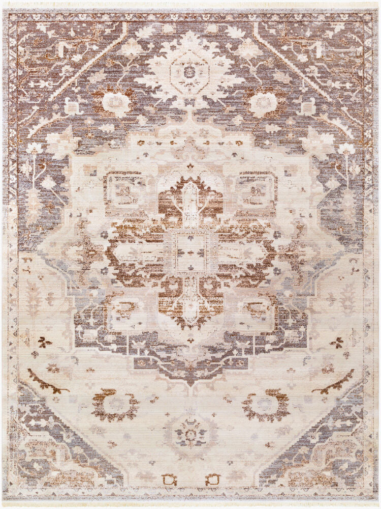 Ephesians Machine Woven Rug — Beige/Black