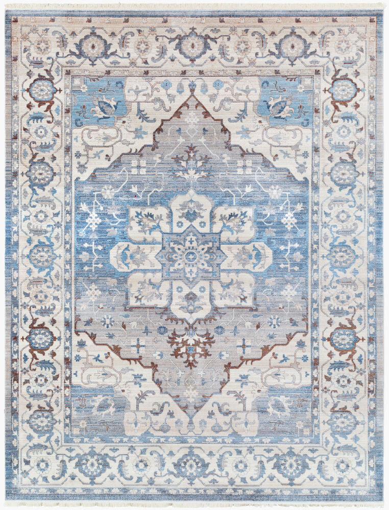 Ephesians Machine Woven Rug — Amber/Aqua
