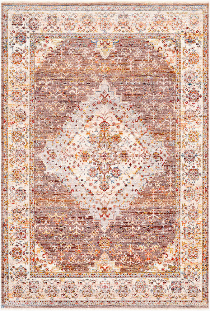 Ephesians Machine Woven Rug — Cream/Dark Blue