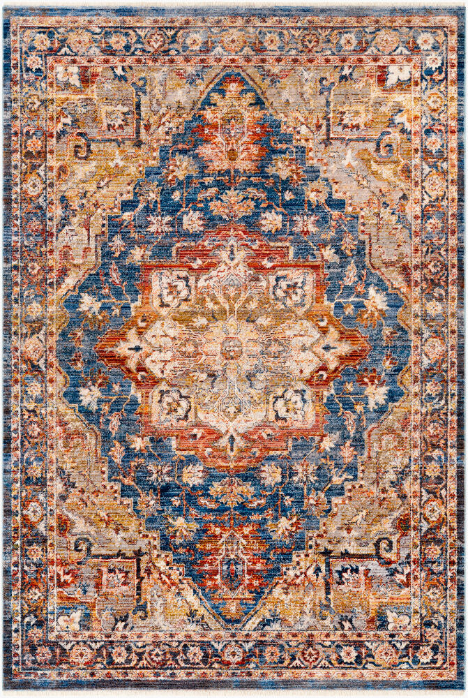 Ephesians Machine Woven Rug — Dark Blue/Denim