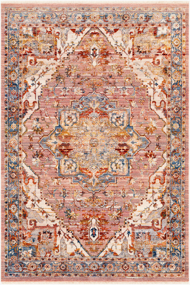 Ephesians Machine Woven Rug — Cream/Dark Blue