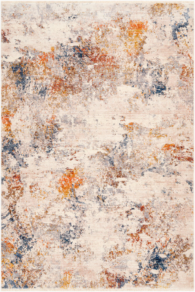 Ephesians Machine Woven Rug — Cream/Dark Blue