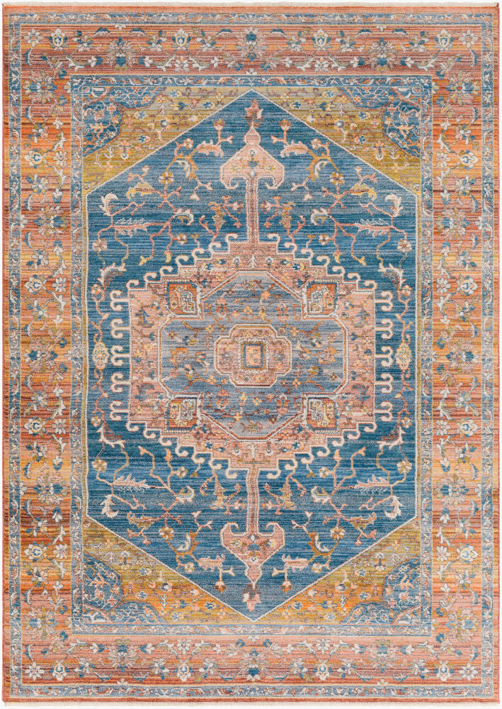 Ephesians Machine Woven Rug — Burnt Orange/Cream