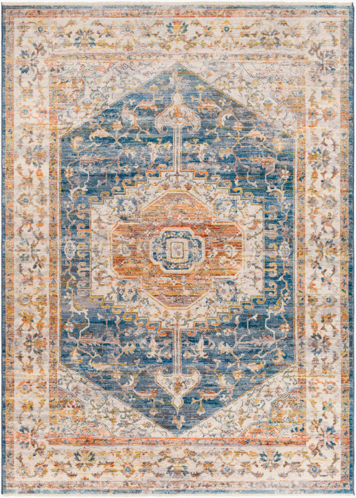 Ephesians Machine Woven Rug — Burnt Orange/Cream