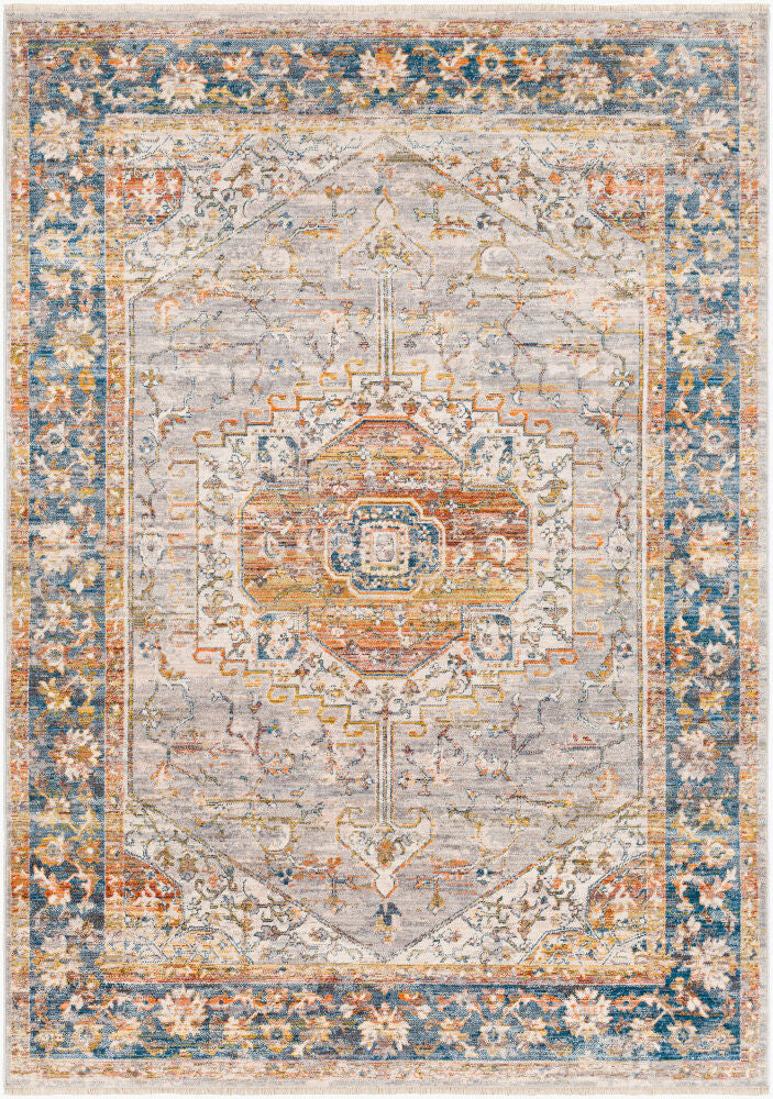 Ephesians Machine Woven Rug — Burnt Orange/Cream