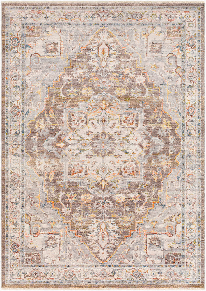 Ephesians Machine Woven Rug — Burnt Orange/Cream