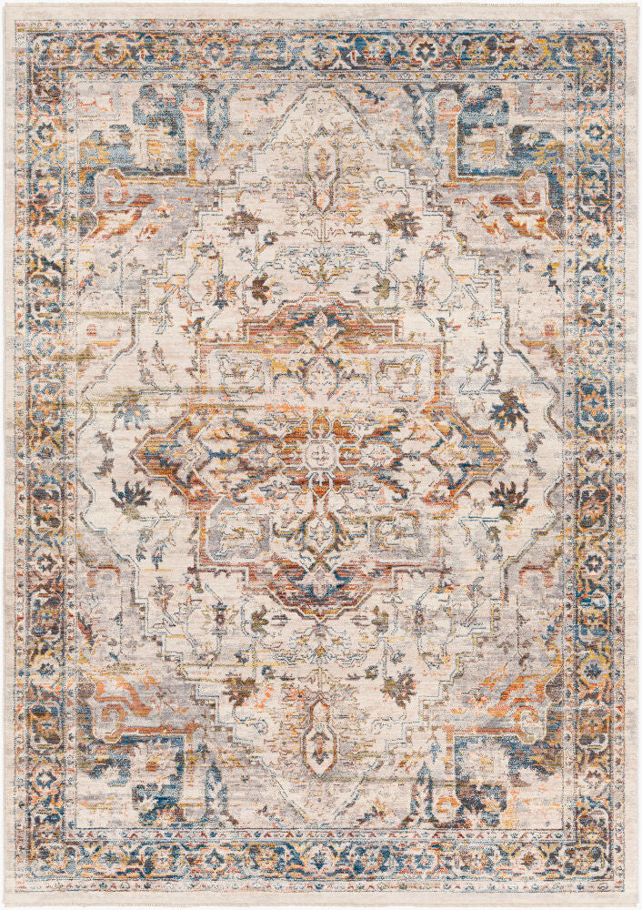 Ephesians Machine Woven Rug — Burnt Orange/Cream