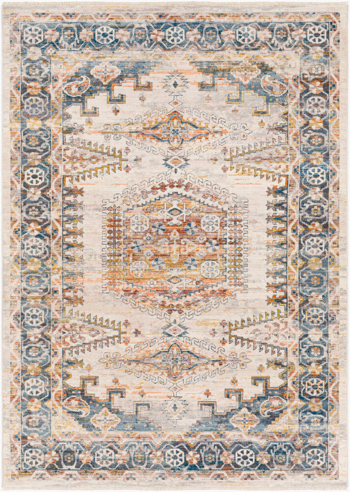 Ephesians Machine Woven Rug — Burnt Orange/Cream