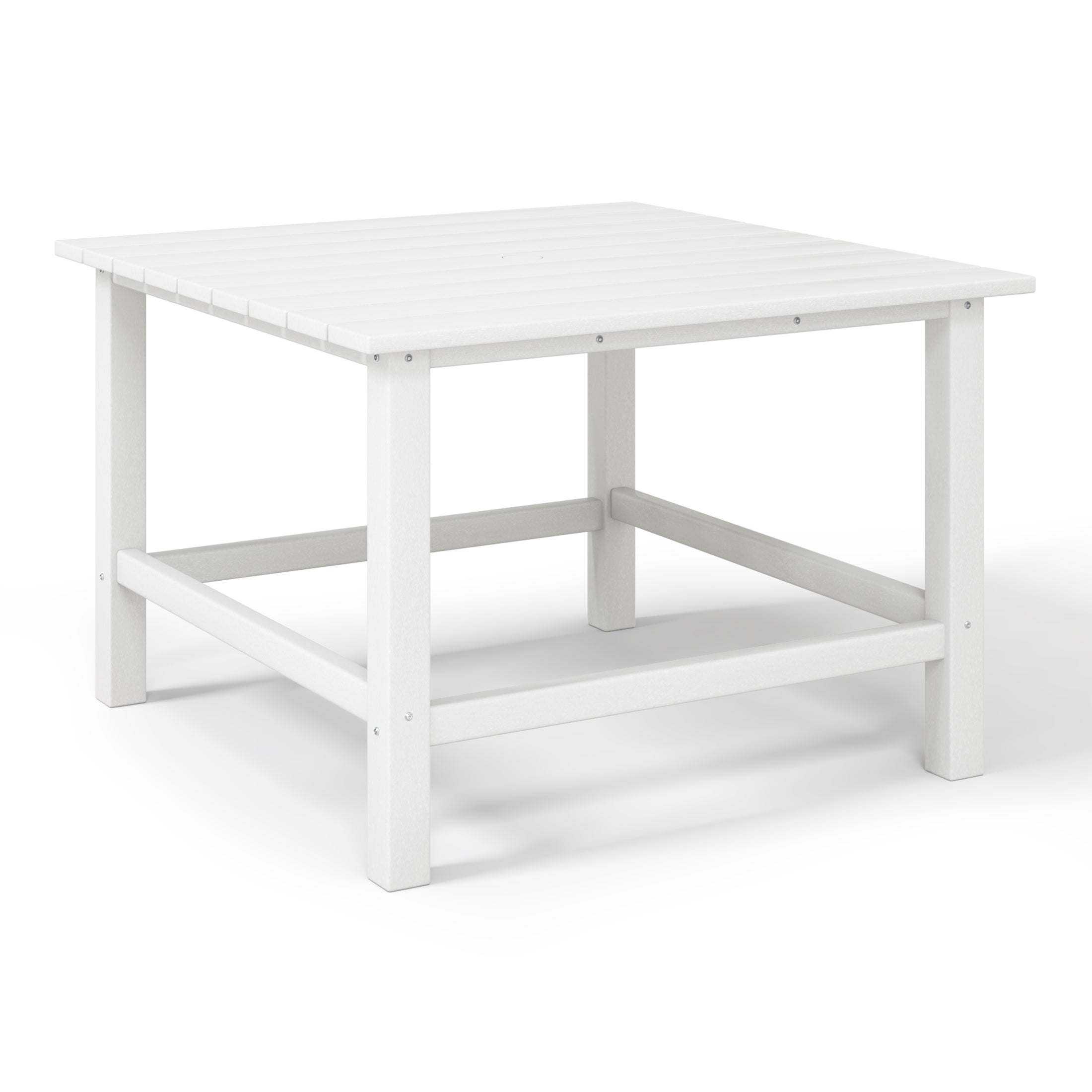 Tiny Terraces Kids' All-Weather Outdoor Square Dining Table (31" Top) White Seahawk Designs Kids Patio Dining Tables