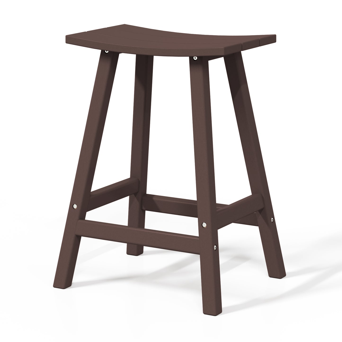 Stockholm All-Weather Outdoor Saddle Counter Stool (24" Height) Seahawk Designs Patio Bar & Counter Stools