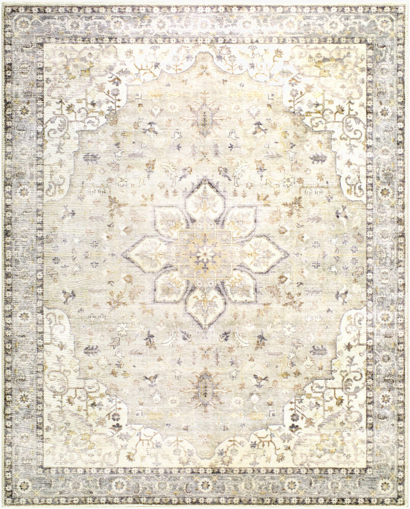 Erin Machine Woven Rug — Cream/Gray