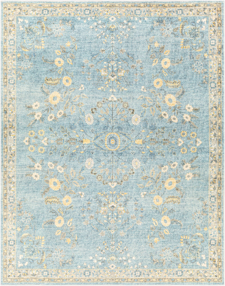 Erin Machine Woven Rug — Cream/Denim