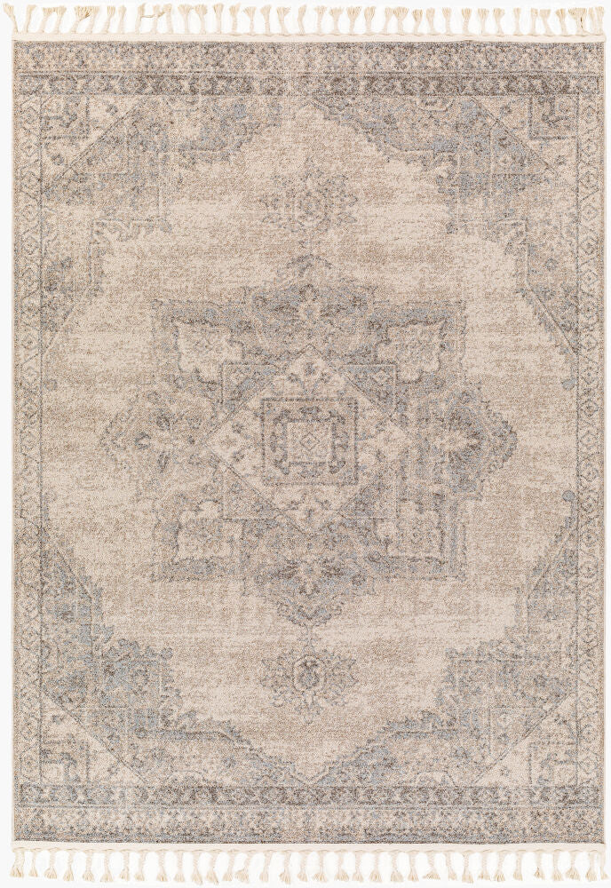 Euphoria Machine Woven Rug — Cream/Gray