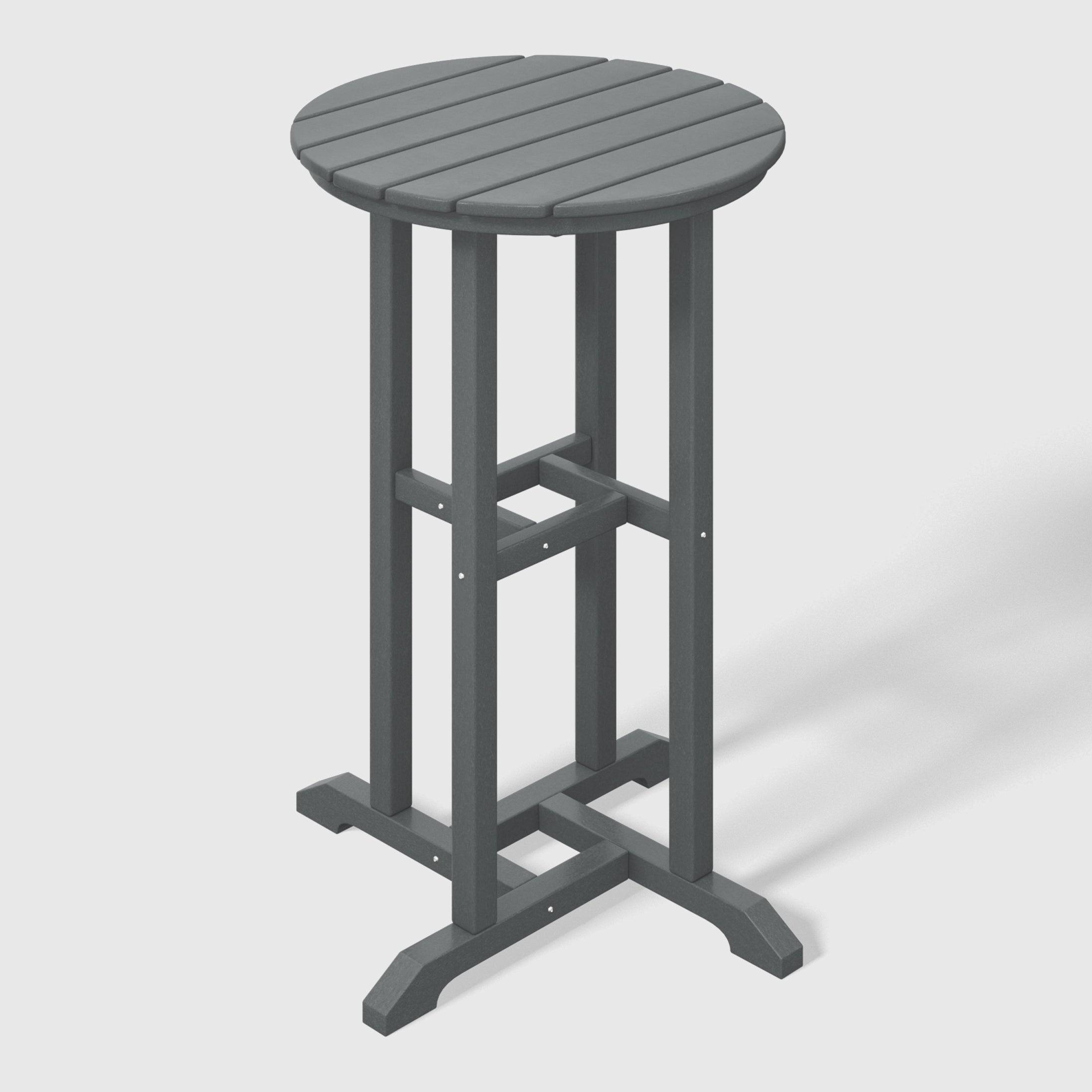 Stockholm All-Weather Outdoor Round Counter Bistro Table (37" Height) Gray Seahawk Designs Patio Bar Tables