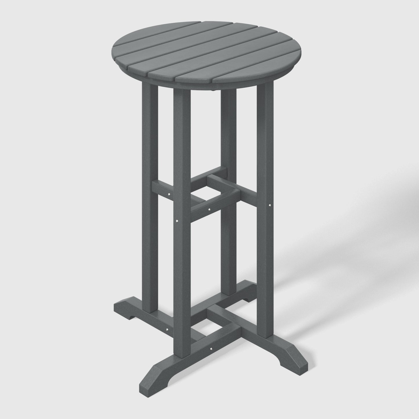 Stockholm All-Weather Outdoor Round Counter Bistro Table (37" Height) Gray Seahawk Designs Patio Bar Tables