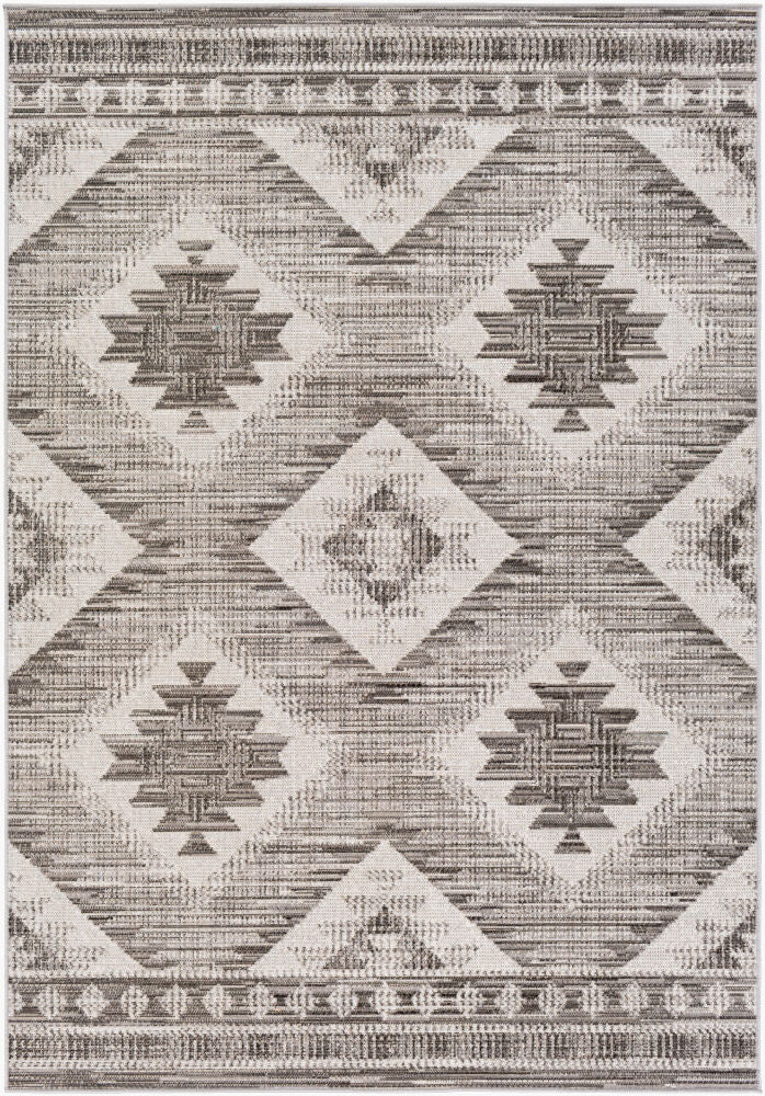 Rafetus Machine Woven Rug — Black/Light Slate