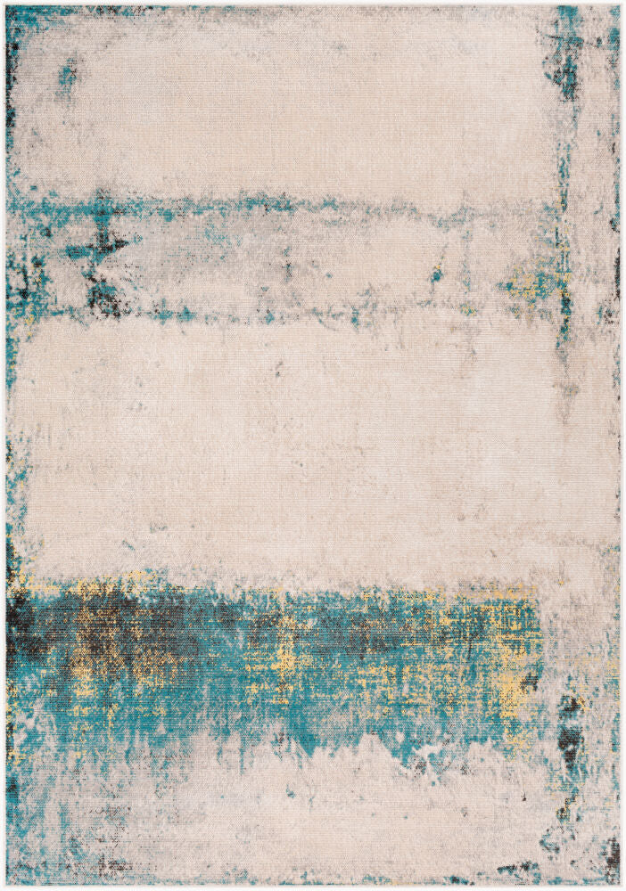 Rafetus Machine Woven Rug — Black/Light Slate
