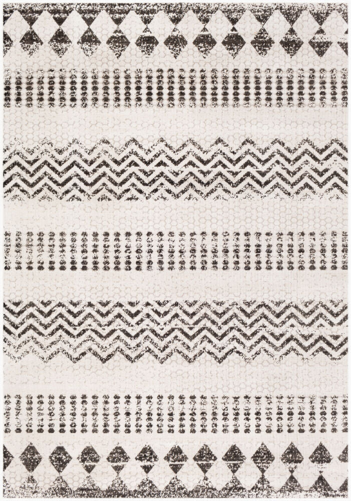 Rafetus Machine Woven Rug — Black/Light Slate