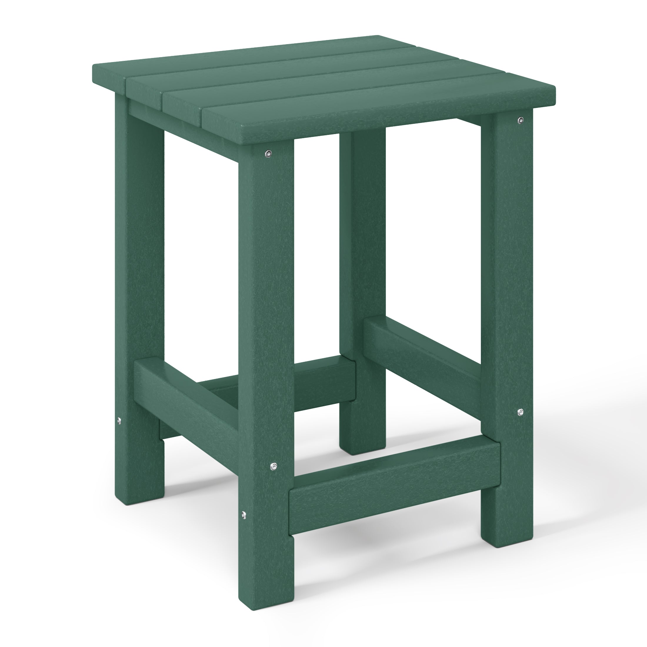Tiny Terraces Kids' All-Weather Outdoor Side Table (12" Top) Dark Green Seahawk Designs Kids Patio Side Tables