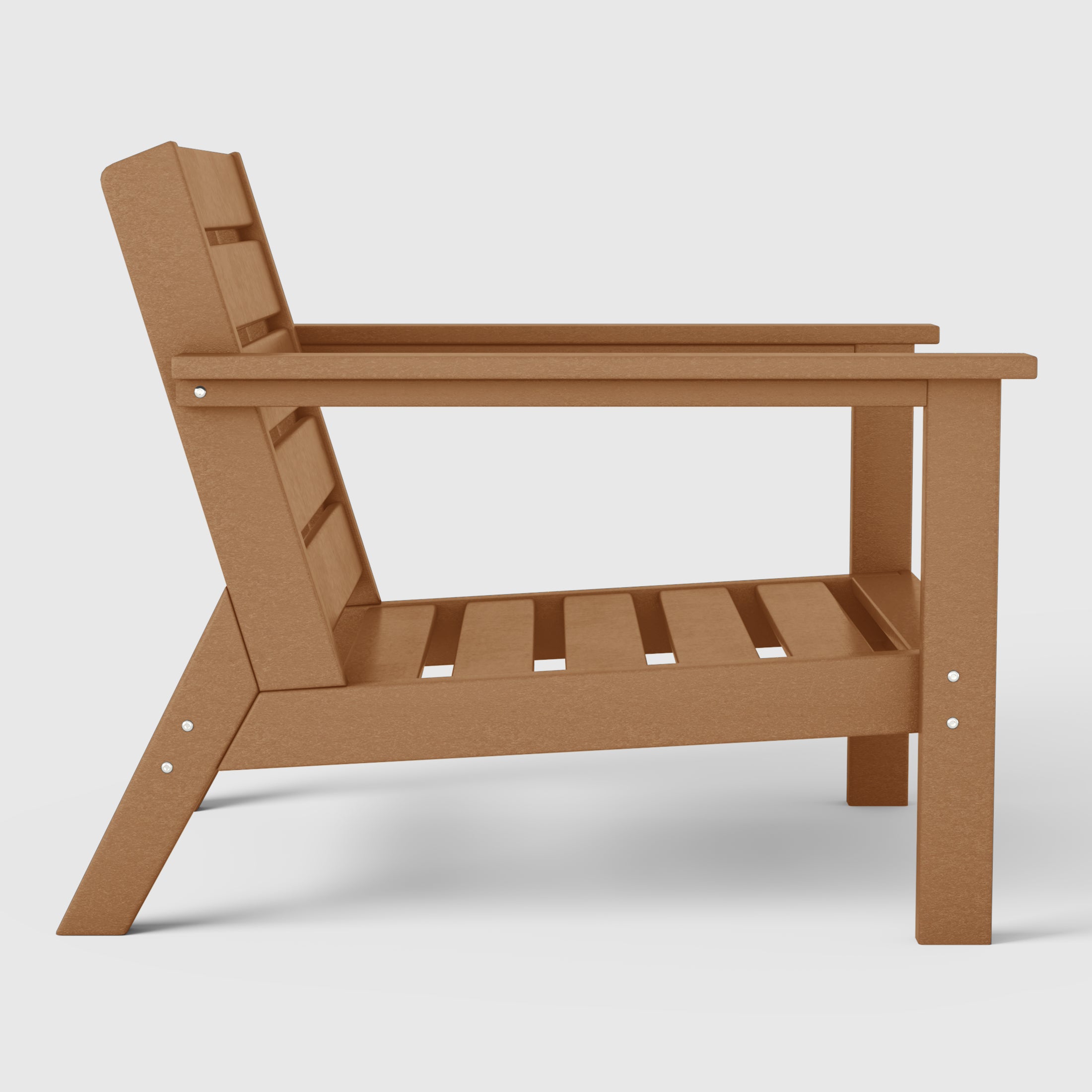 Scottsdale All-Weather Outdoor Modular Deep Seating Arm Chair (with Optional Cushions) Teak NoCushion Seahawk Designs Patio Chairs