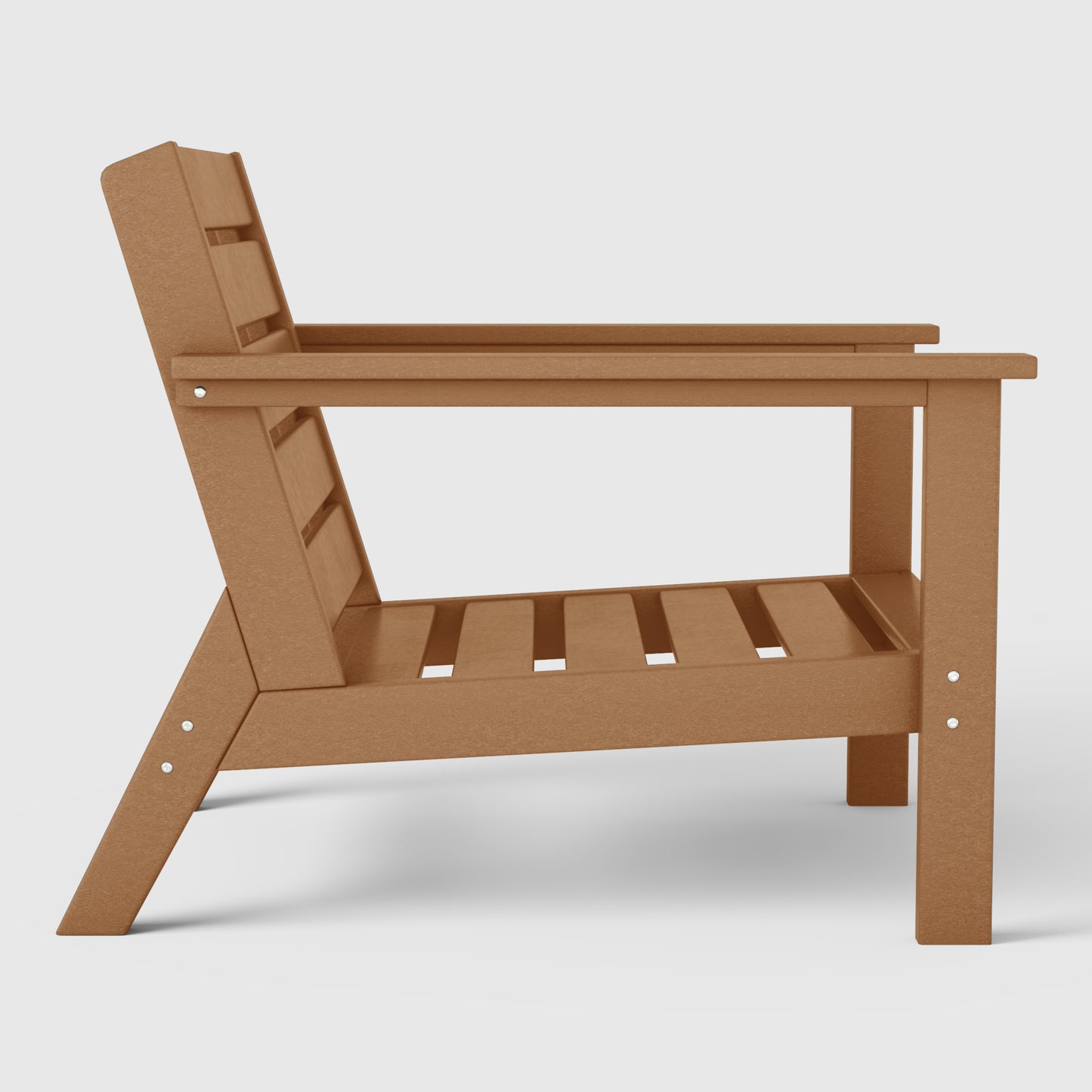 Scottsdale All-Weather Outdoor Modular Deep Seating Arm Chair (with Optional Cushions) Teak NoCushion Seahawk Designs Patio Chairs