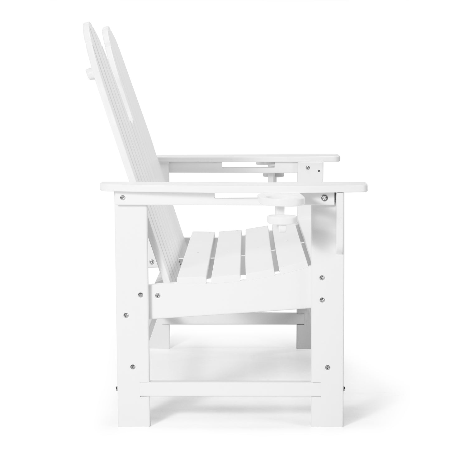 Magnolia Adirondack 49" Bench White Seahawk Designs Patio Benches
