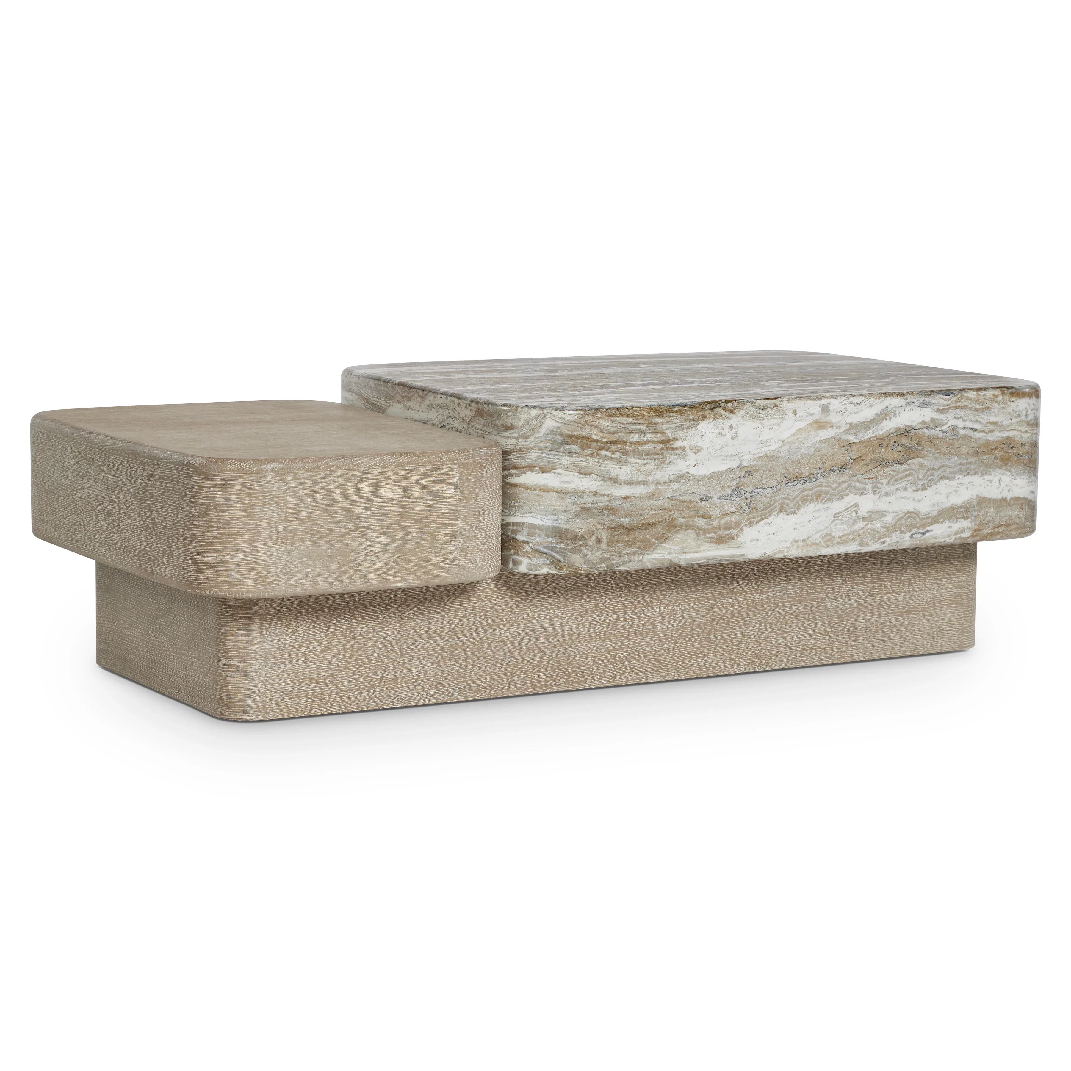 Bernhardt Arcadia Cocktail Table — Faux Stone Meets Cerused Clay Bernhardt Coffee Table
