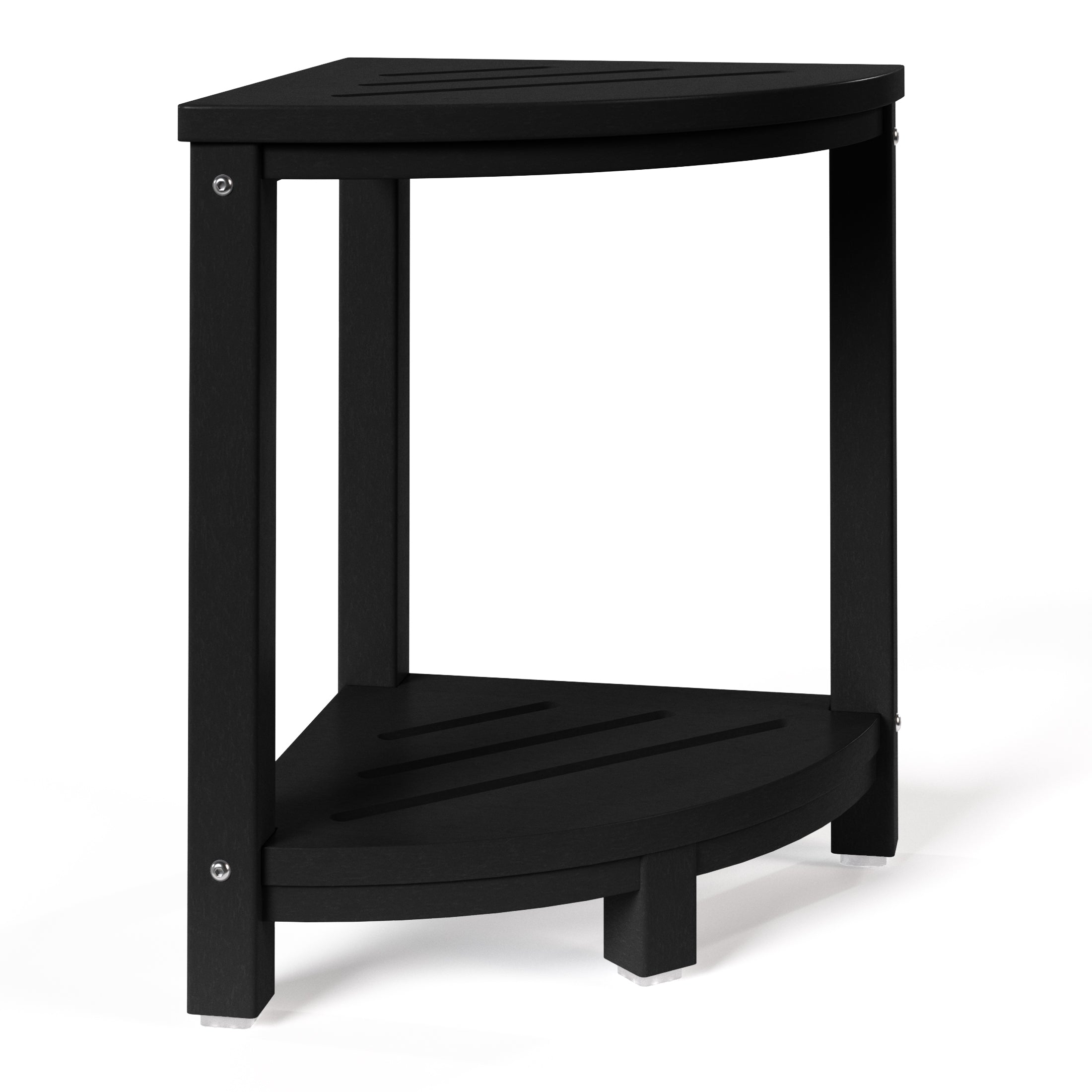Cascade Bathroom Corner Bench/Table Black Seahawk Designs Shower Benches