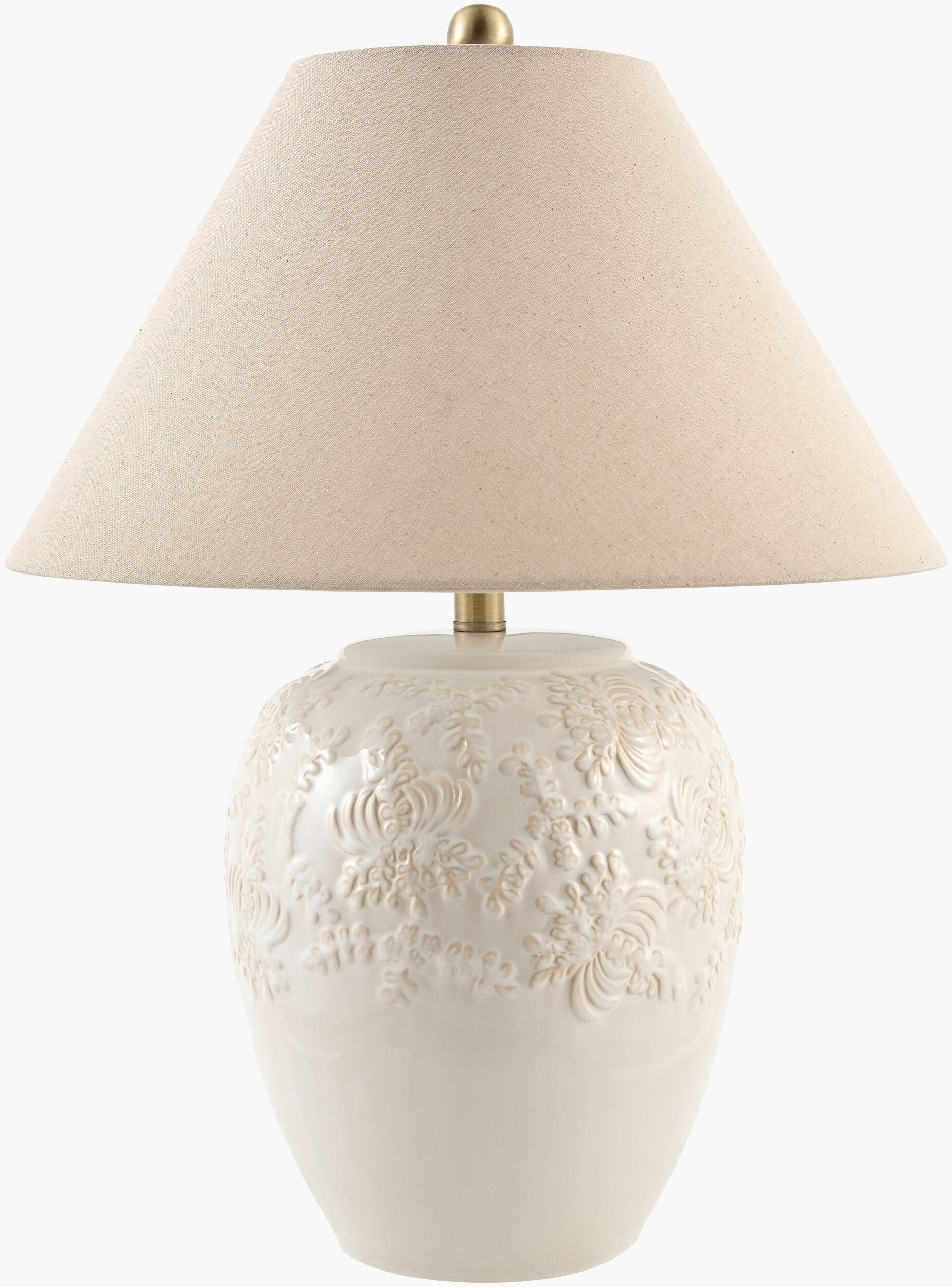 Elysora Accent Table Lamp — Cream