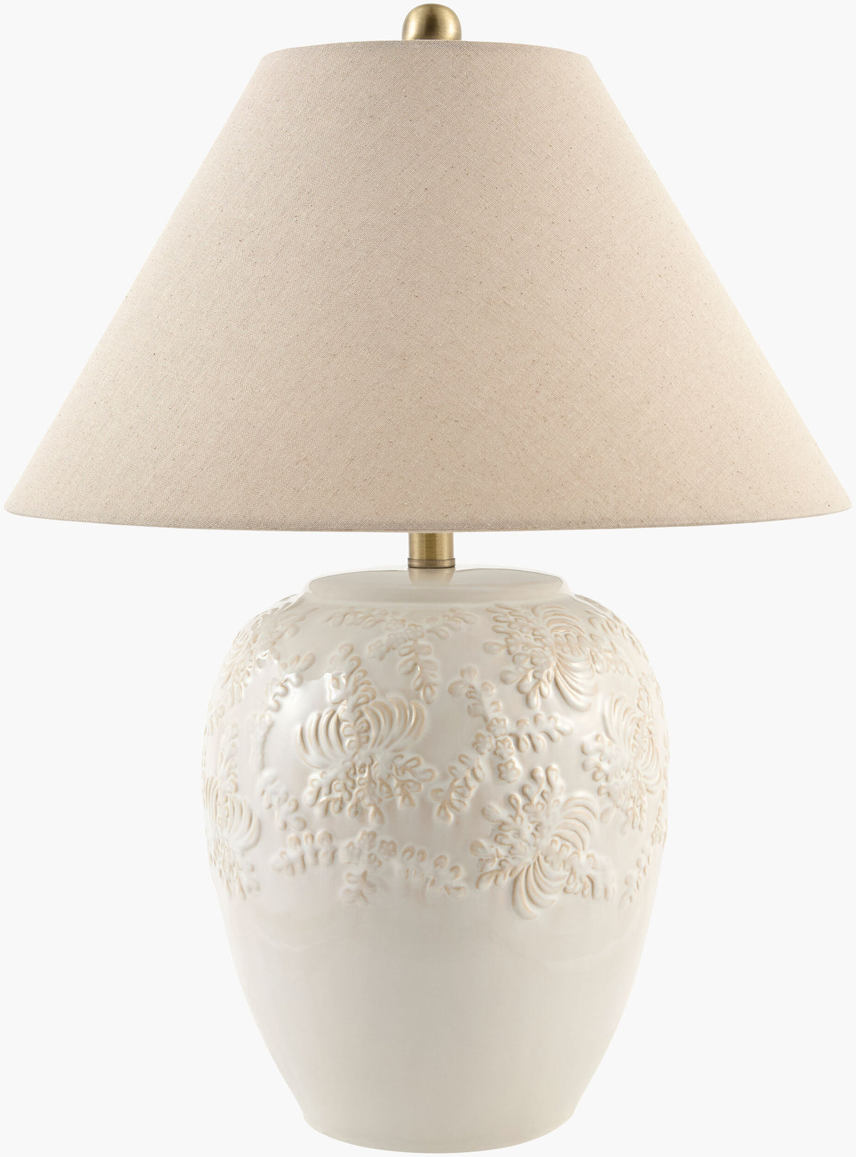 Elysora Accent Table Lamp — Cream
