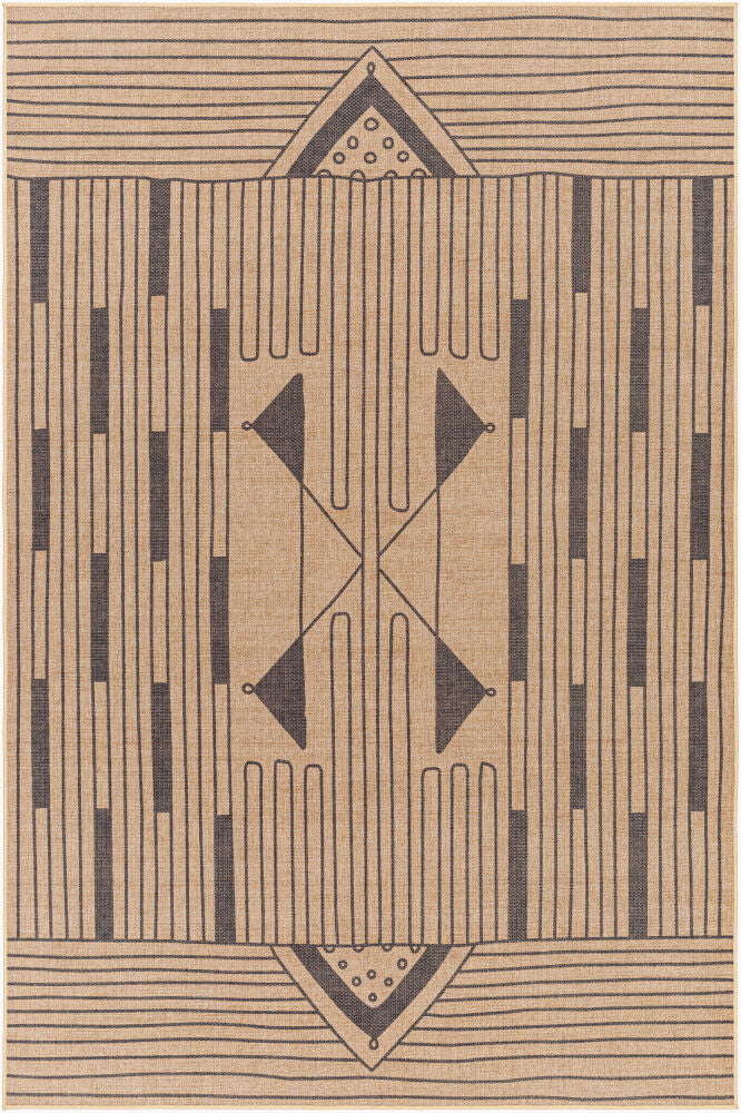 Ez Jute Machine Woven Rug — Beige/Black