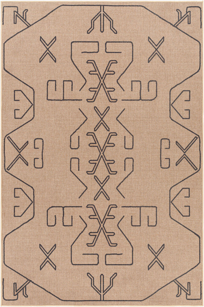 Ez Jute Machine Woven Rug — Beige/Black