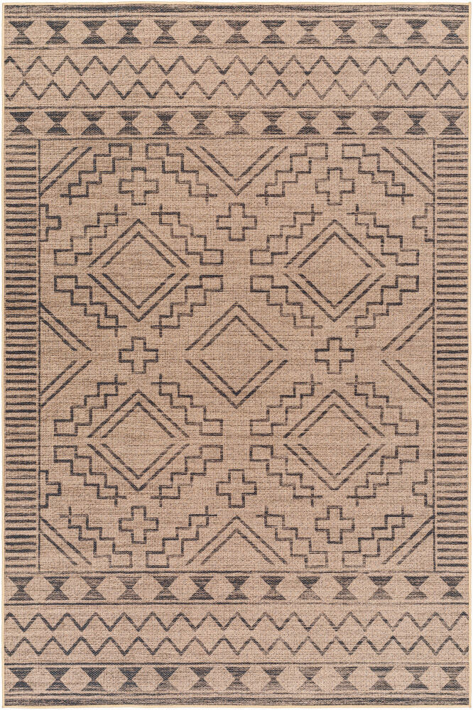 Ez Jute Machine Woven Rug — Beige/Black