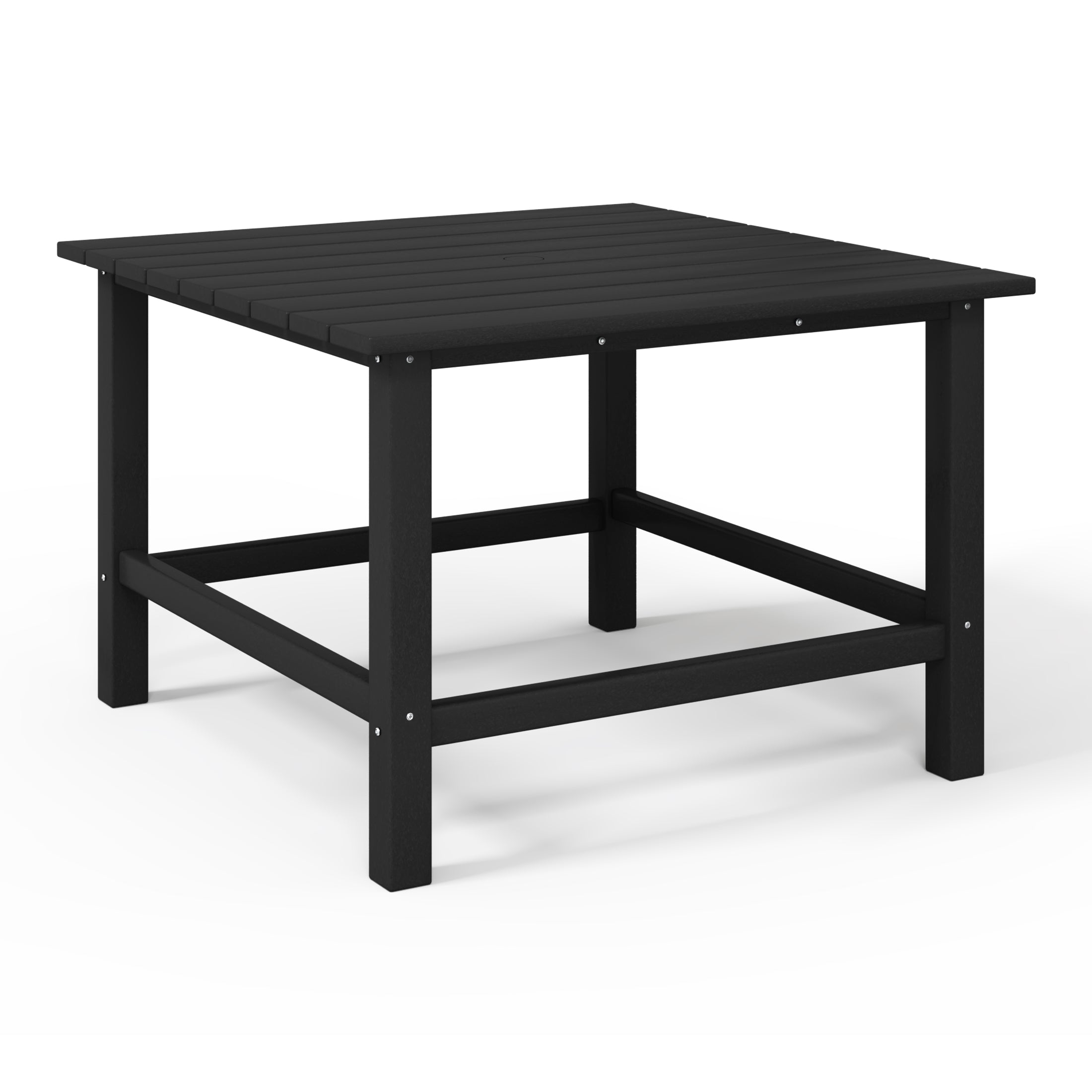 Tiny Terraces Kids' All-Weather Outdoor Square Dining Table (31" Top) Black Seahawk Designs Kids Patio Dining Tables
